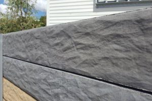 Durawall concrete sleepers granite stone display
