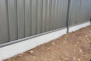 Durawall concrete sleepers for under colorbond fencing