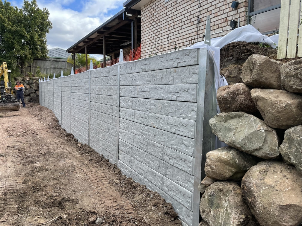 Durawall retaining wall replacement in Hemmant hampton stone design