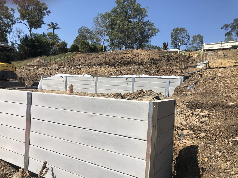 Durawall retaining wall tiered in Kenmore