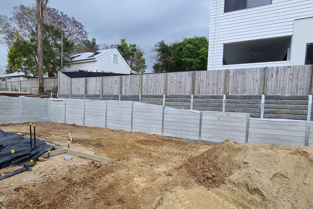 Durawall retaining wall in Highgate Hill after photo