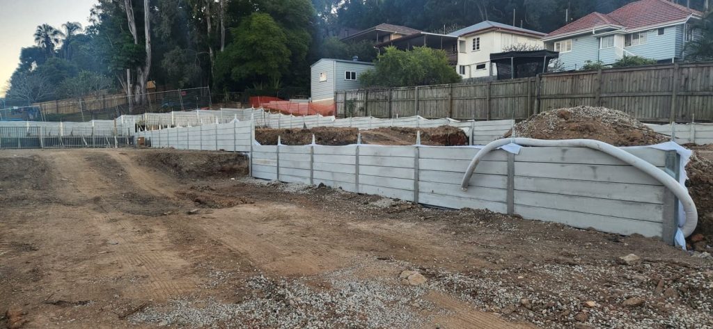 Durawall concrete retaining wall in Tarragindi after photo