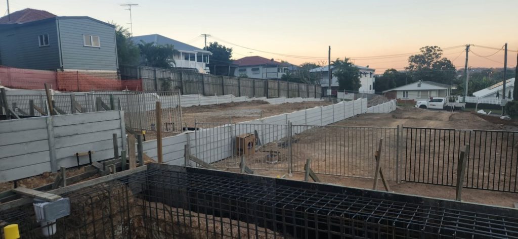 Durawall concrete retaining wall in Tarragindi after photo