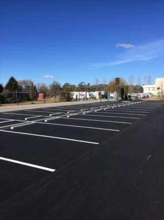 Carpark with Durawall concrete wheelstops