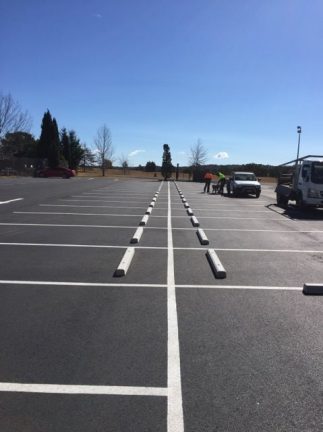 Carpark with Durawall concrete wheelstops